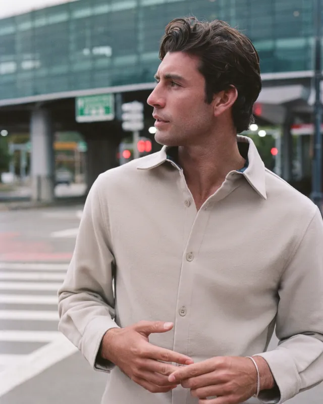 Hanover Shirt in moleskin sold by Mark the Tailor