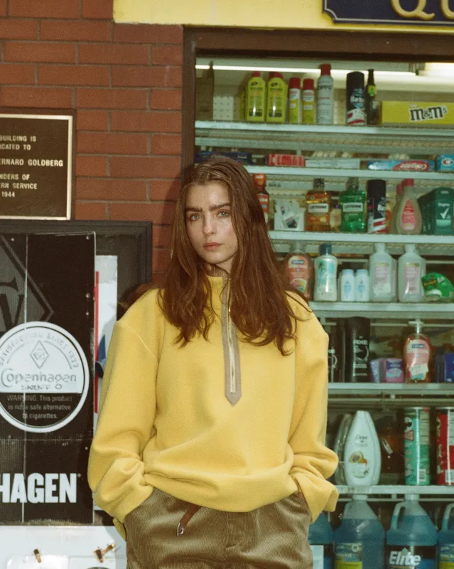 Park Place Pullover in Vintage Yellow sold by Mark the Tailor