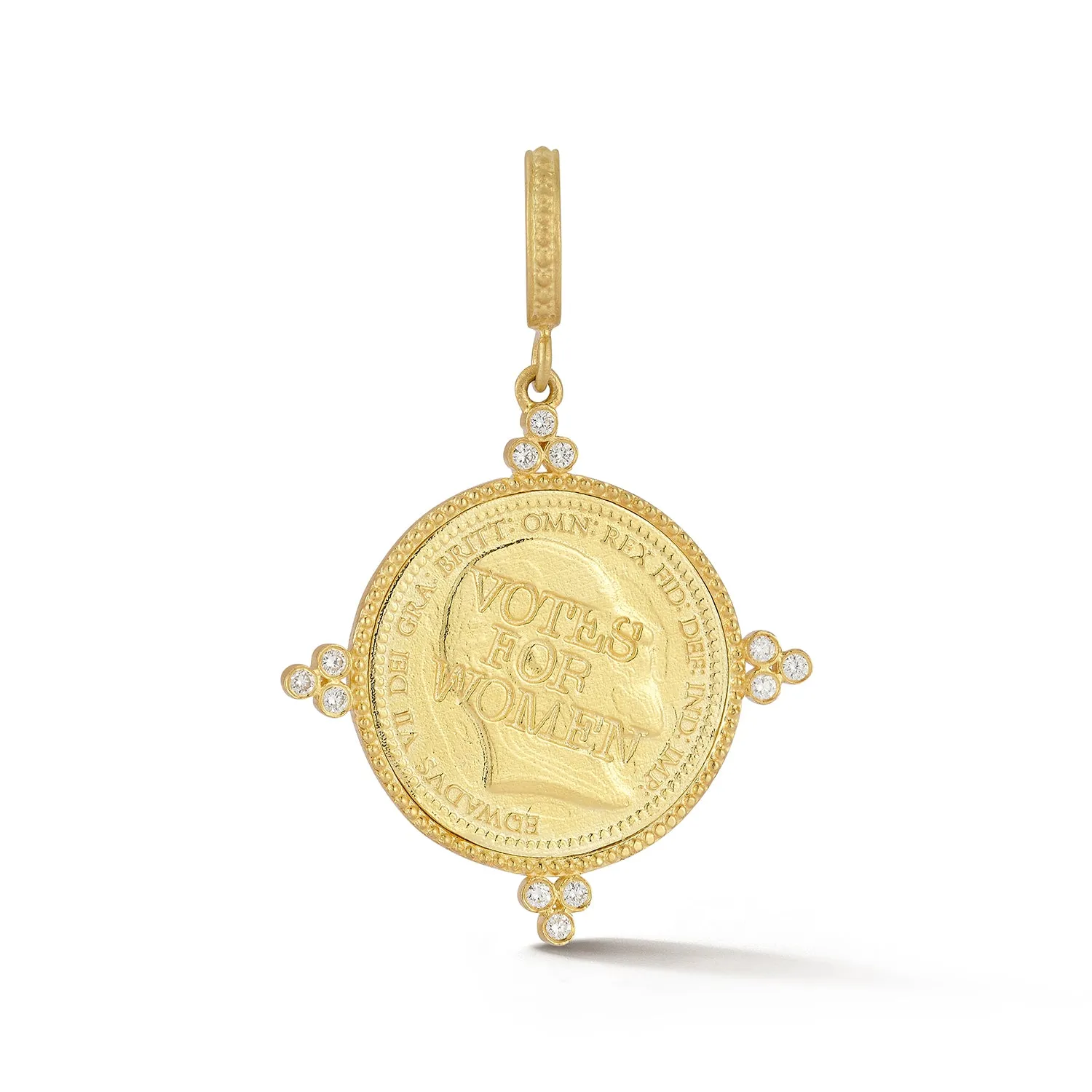 Suffragette Coin Diamond Charm sold by Tanya Farah
