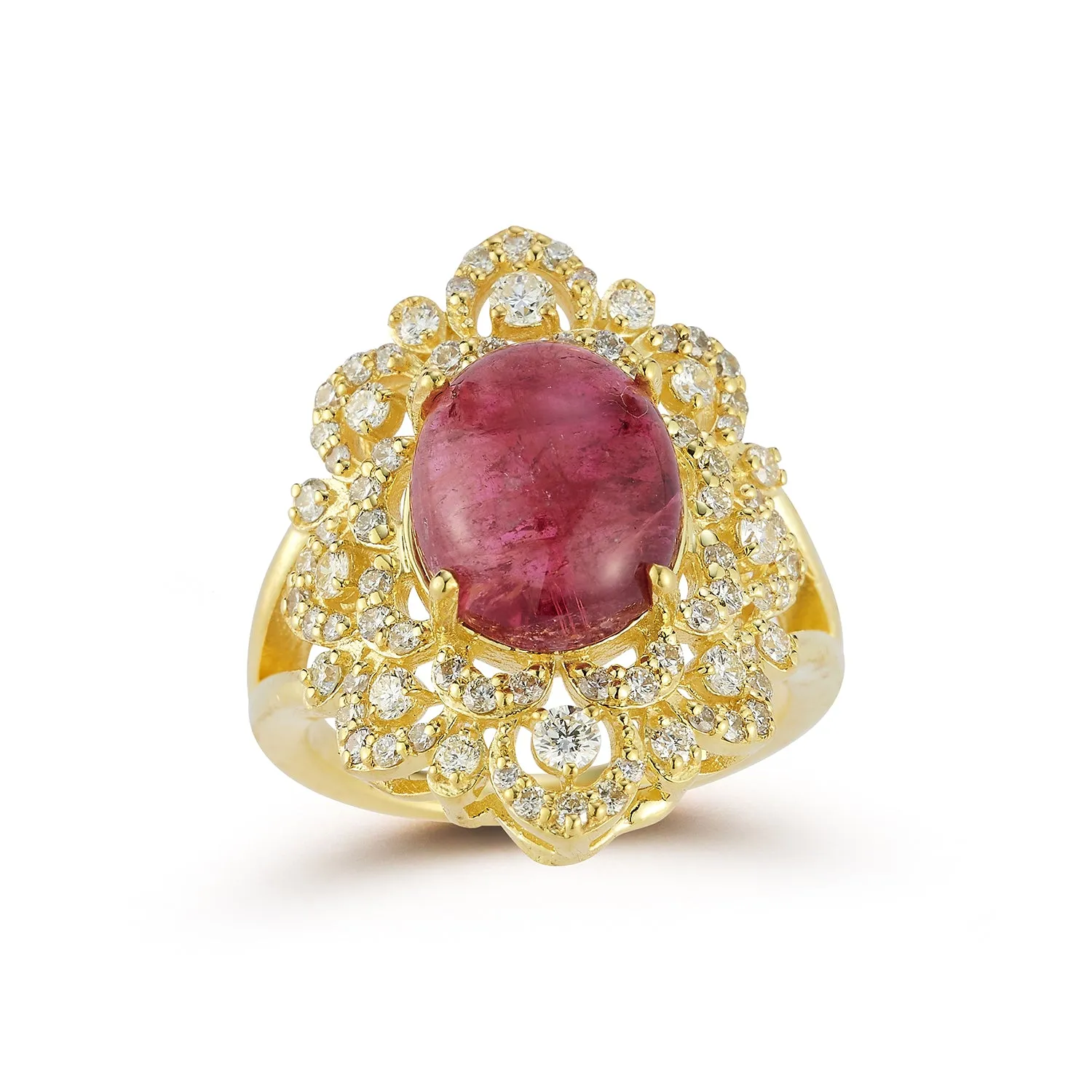 Oval Lattice Ring with Aqua & Diamonds sold by Tanya Farah