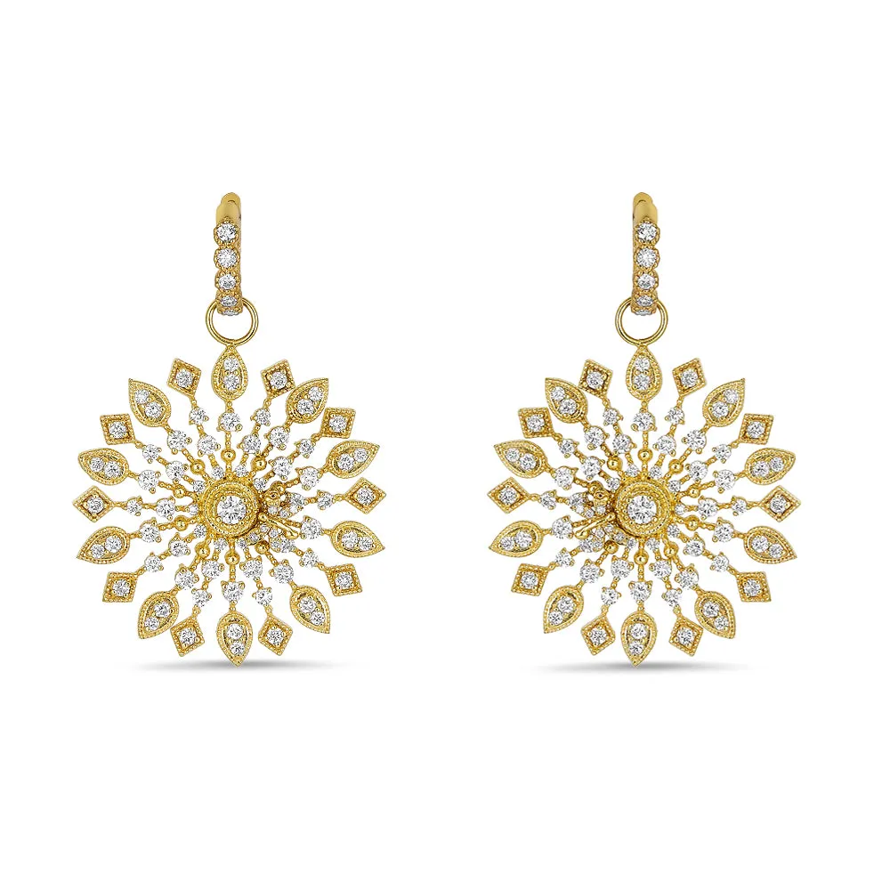 Medium Sunburst Diamond Earrings sold by Tanya Farah