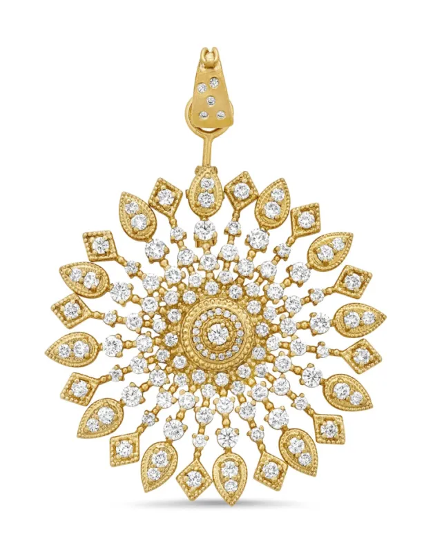 Large Sunburst Diamond Charm sold by Tanya Farah