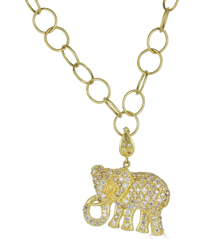 Large Elephant Diamond Charm sold by Tanya Farah