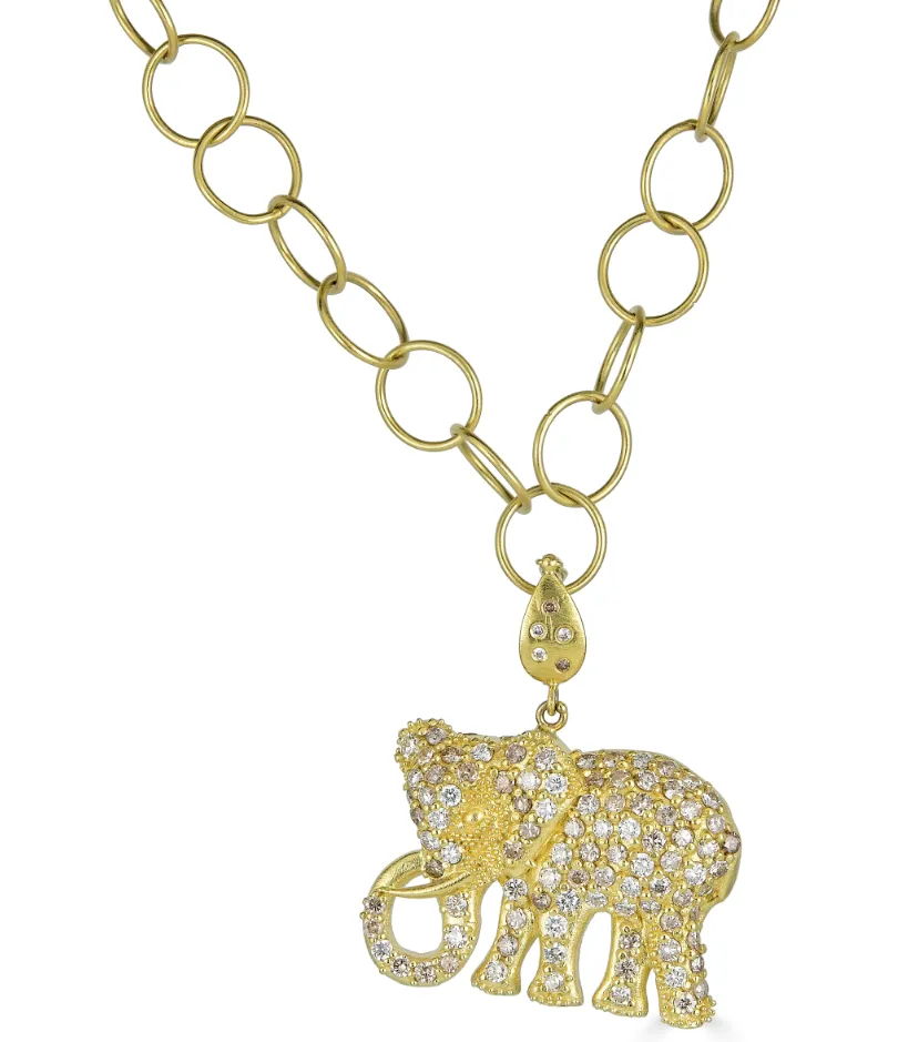 Large Elephant Diamond Charm sold by Tanya Farah