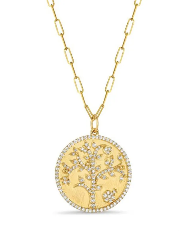 Medium Tree of Life Diamond Necklace sold by Tanya Farah