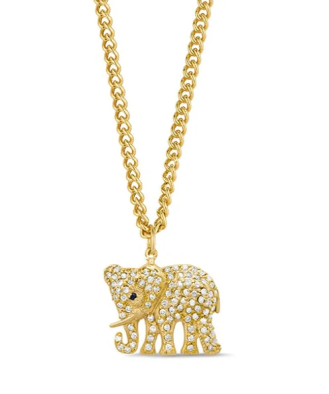 Medium Elephant Diamond Necklace sold by Tanya Farah