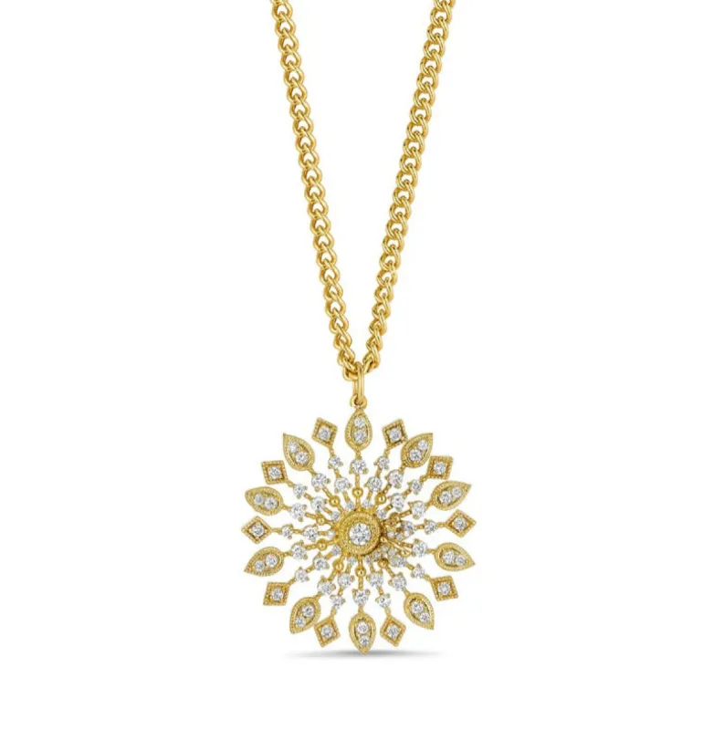 Medium Sunburst Diamond Necklace sold by Tanya Farah