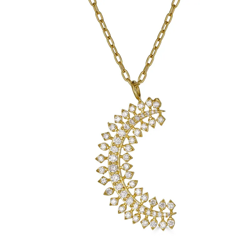 Medium Moon Diamond Necklace sold by Tanya Farah