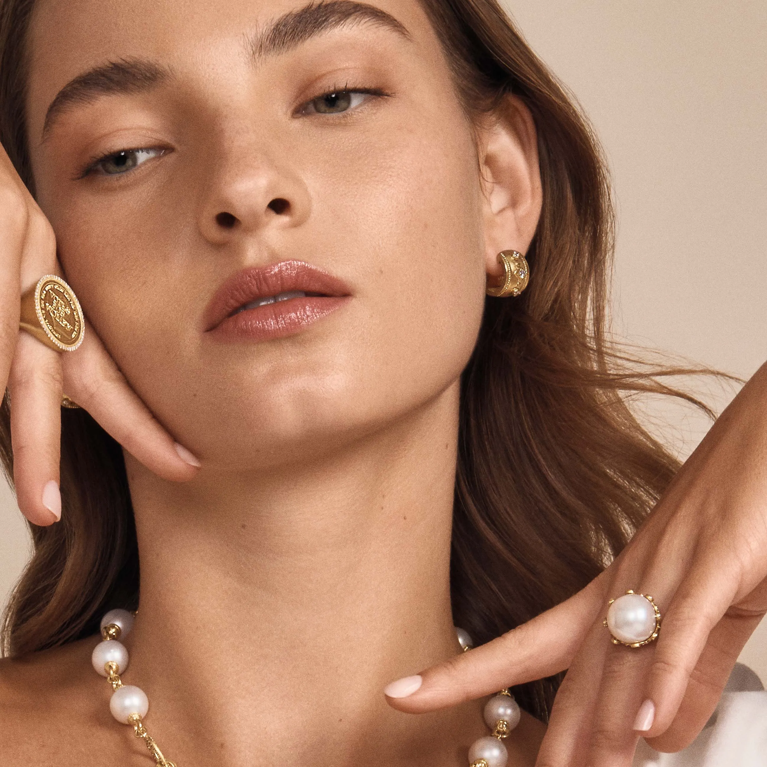 Bezel Diamond Huggies sold by Tanya Farah product image thumbnail 2