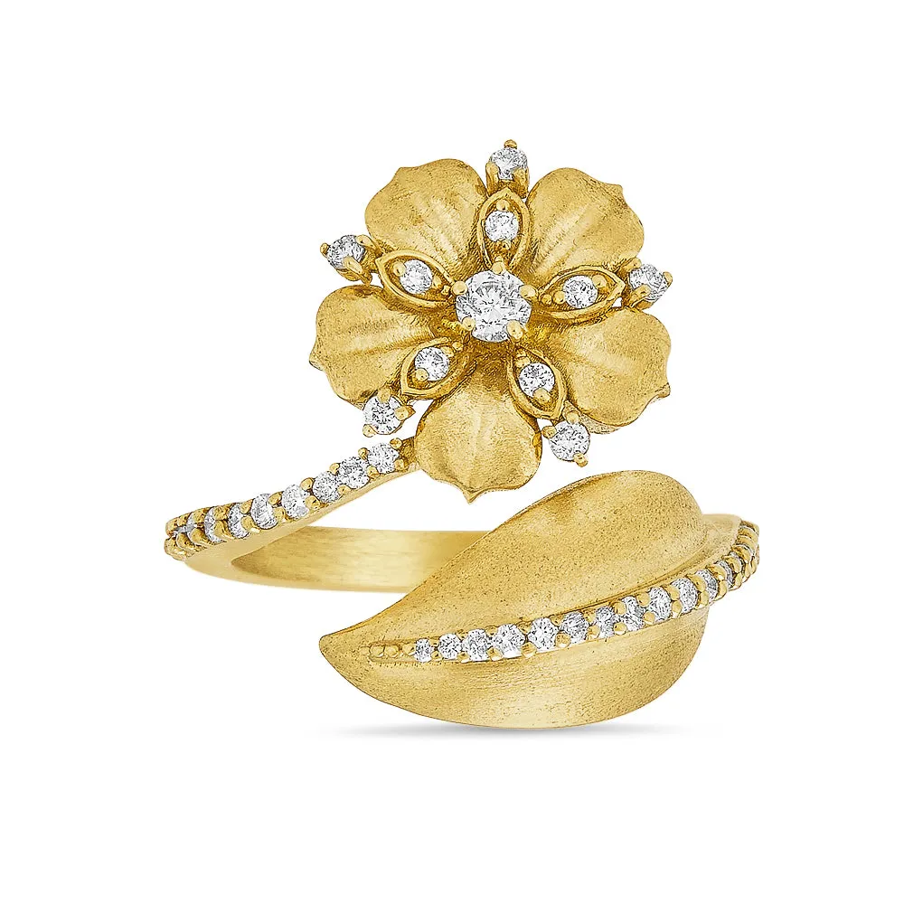 Small Jasmine Bloom Tala Diamond Bypass Ring sold by Tanya Farah