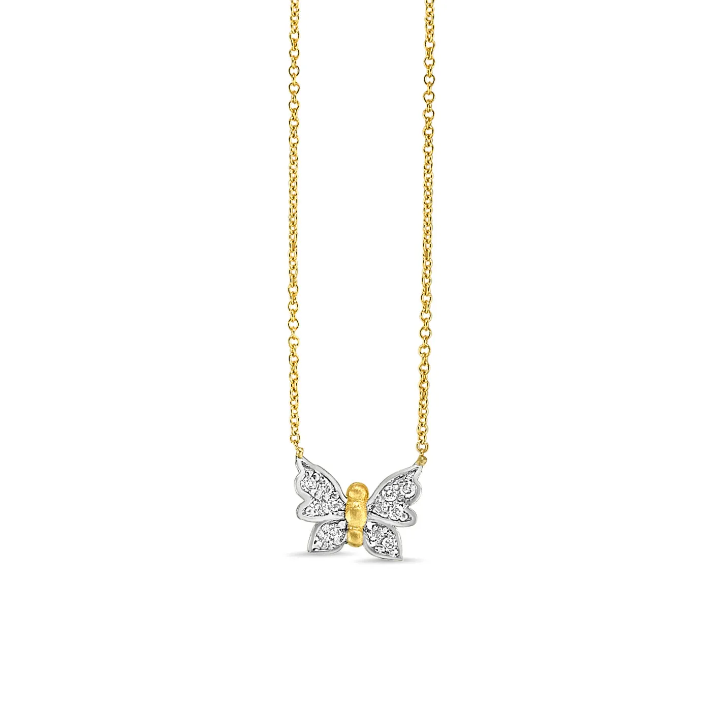 Diamond Butterfly 'Transformation' Necklace sold by Tanya Farah