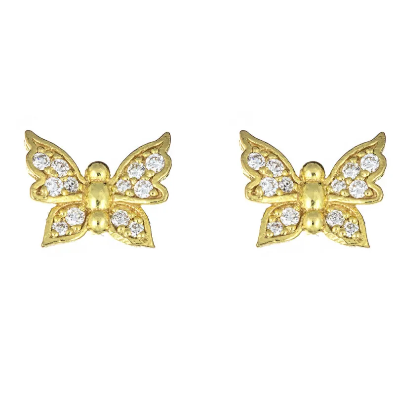 Small Butterfly Diamond Earrings sold by Tanya Farah