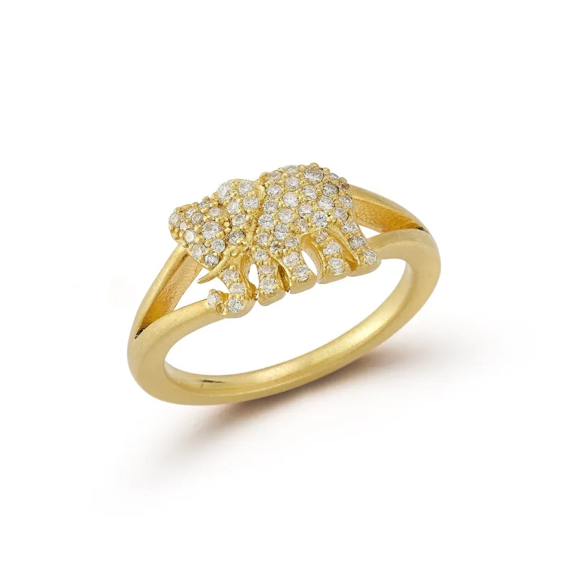 Small Elephant Diamond Ring sold by Tanya Farah