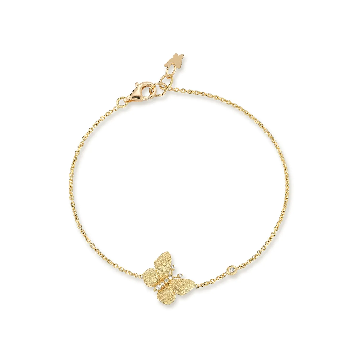 Small Gold Butterfly Station Bracelet sold by Tanya Farah