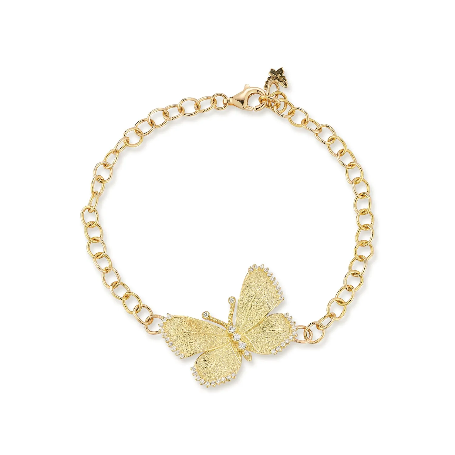 Medium Gold Butterfly Station Bracelet sold by Tanya Farah