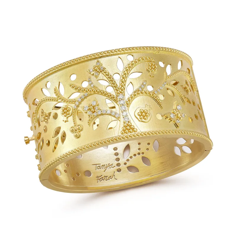 Large Tree of Life Diamond Cuff sold by Tanya Farah