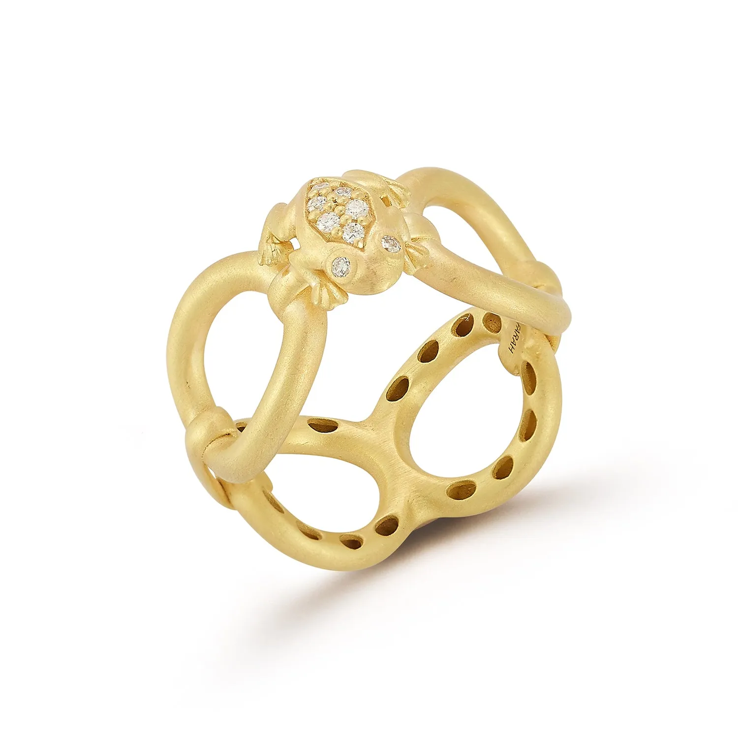 Frog Diamond Link Ring sold by Tanya Farah