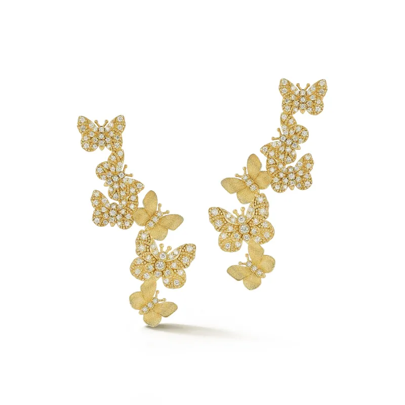 Butterfly Diamond Ear Climbers sold by Tanya Farah