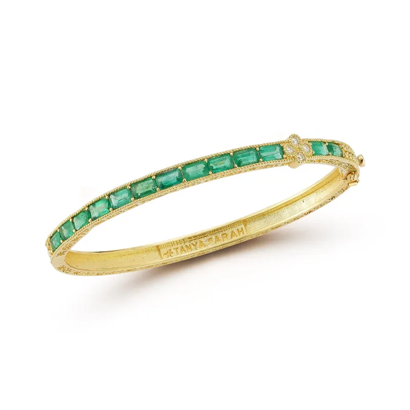 1 Cluster Emerald & Diamond Bangle sold by Tanya Farah