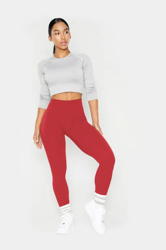 The TONA LiftFit Leggings - Red Coquette - 24" Inseam sold by Tona Active