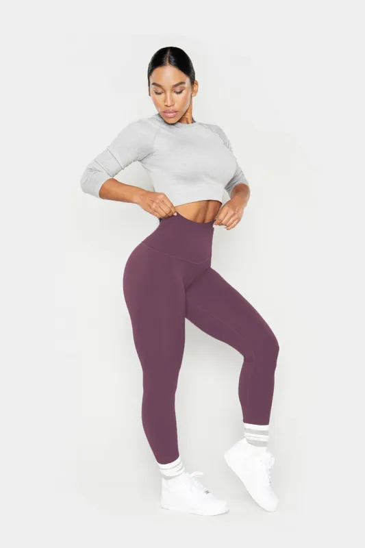 The TONA LiftFit Leggings - Spilt Wine - 24" Inseam sold by Tona Active