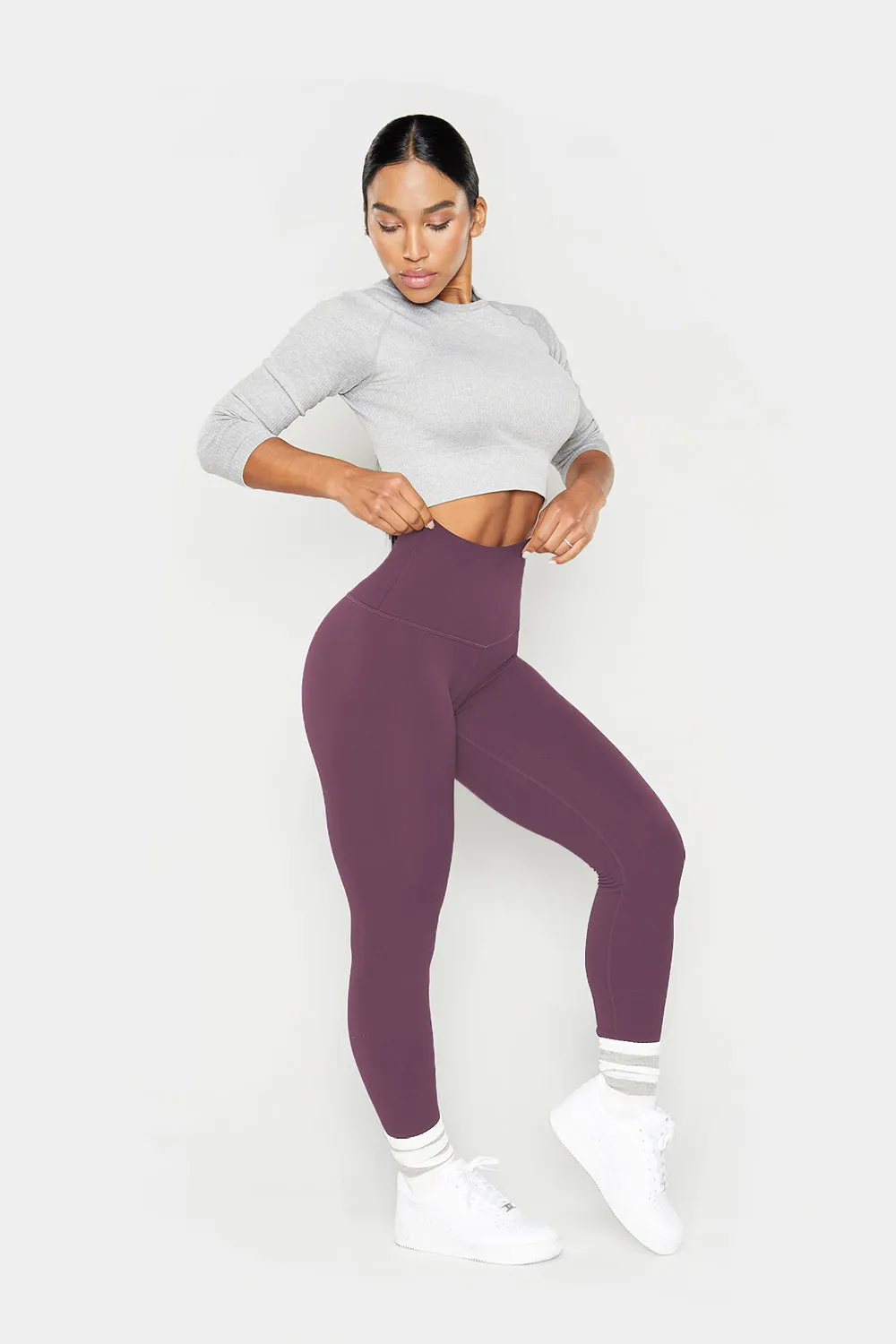 The TONA LiftFit Leggings - Spilt Wine - 24" Inseam sold by Tona Active