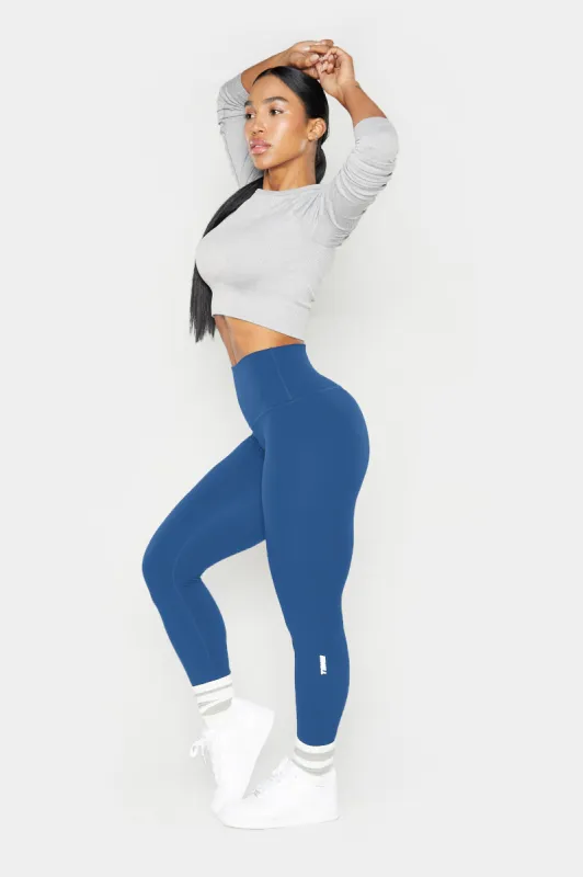 The TONA LiftFit Leggings - Bunny Blue - 24" Inseam sold by Tona Active