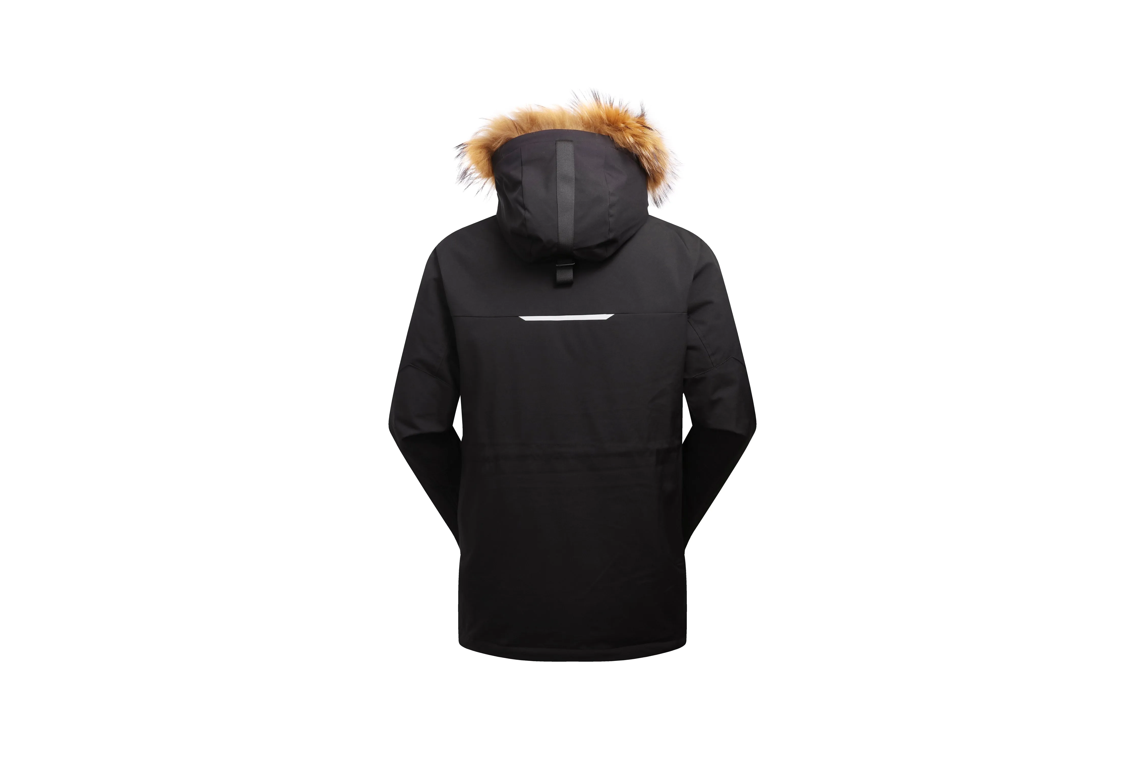 Men's Stylish Down Parka with Detachable Hood and Reflective Details sold by Toread Gear