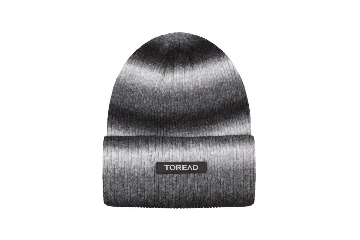 Acrylic Yarn Knit Beanie with Gradient Design Available in Natural Wood and Light Gray sold by Toread Gear