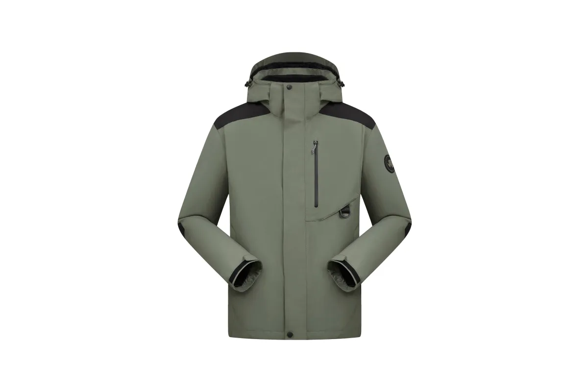 Men's 3-in-1 Waterproof Jacket with Removable Lining and Adjustable Hood for Cold Weather sold by Toread Gear