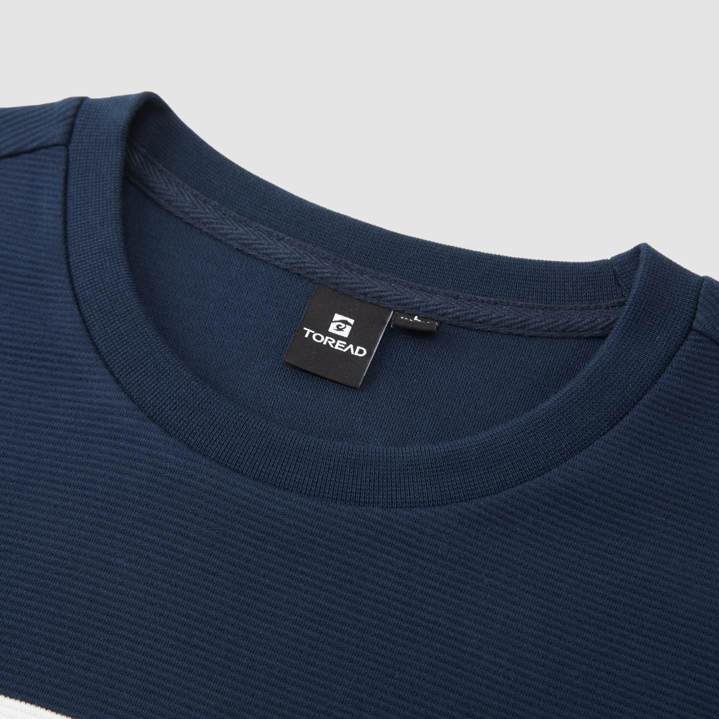 Men's Crew Neck Sweatshirt with Textured Fabric and Silicone Logo Details sold by Toread Gear product image thumbnail 3