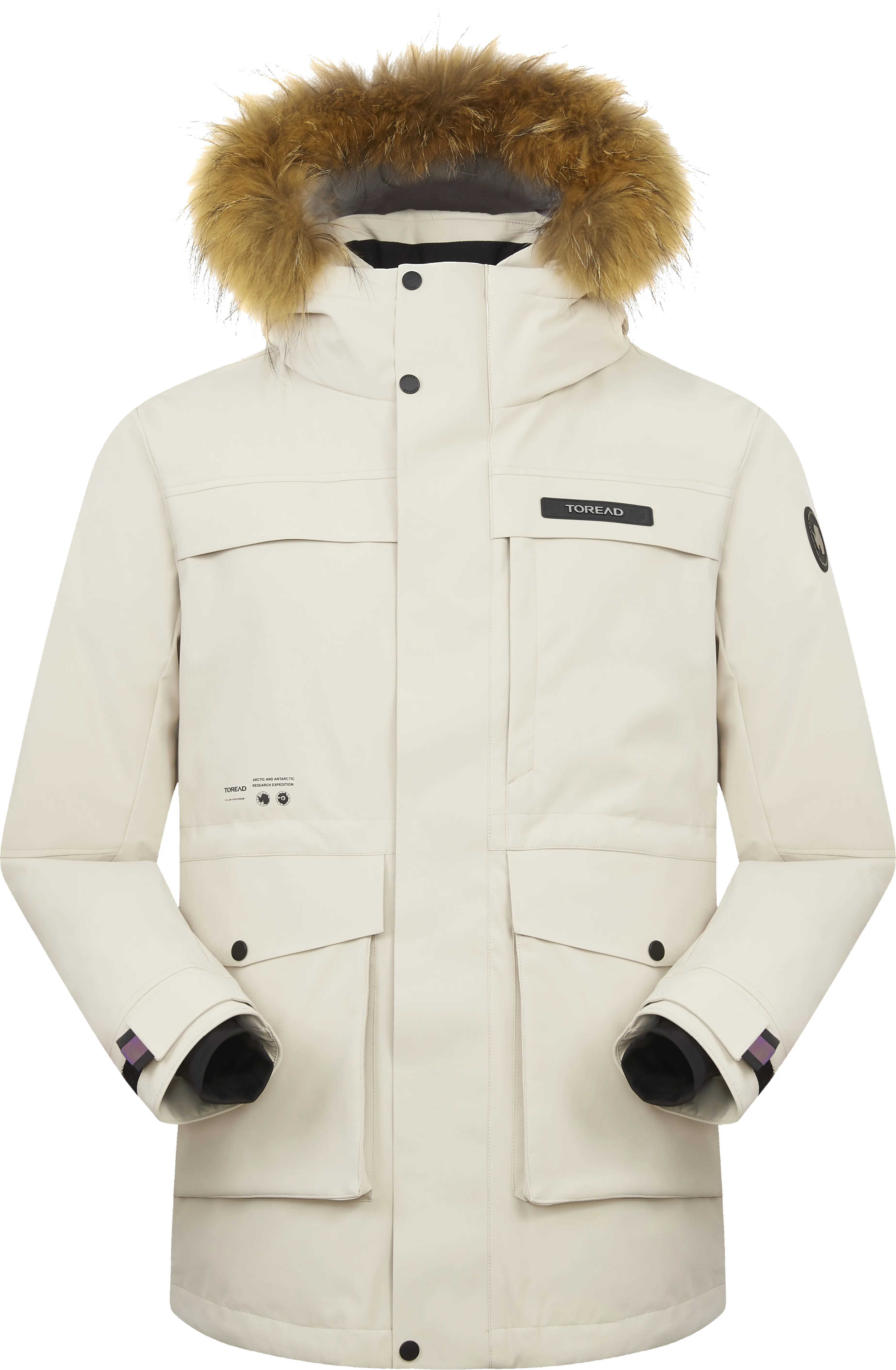 Men's Waterproof Parka with High-Loft Goose Down and Removable Hood, Multi-Pocket Winter Coat sold by Toread Gear