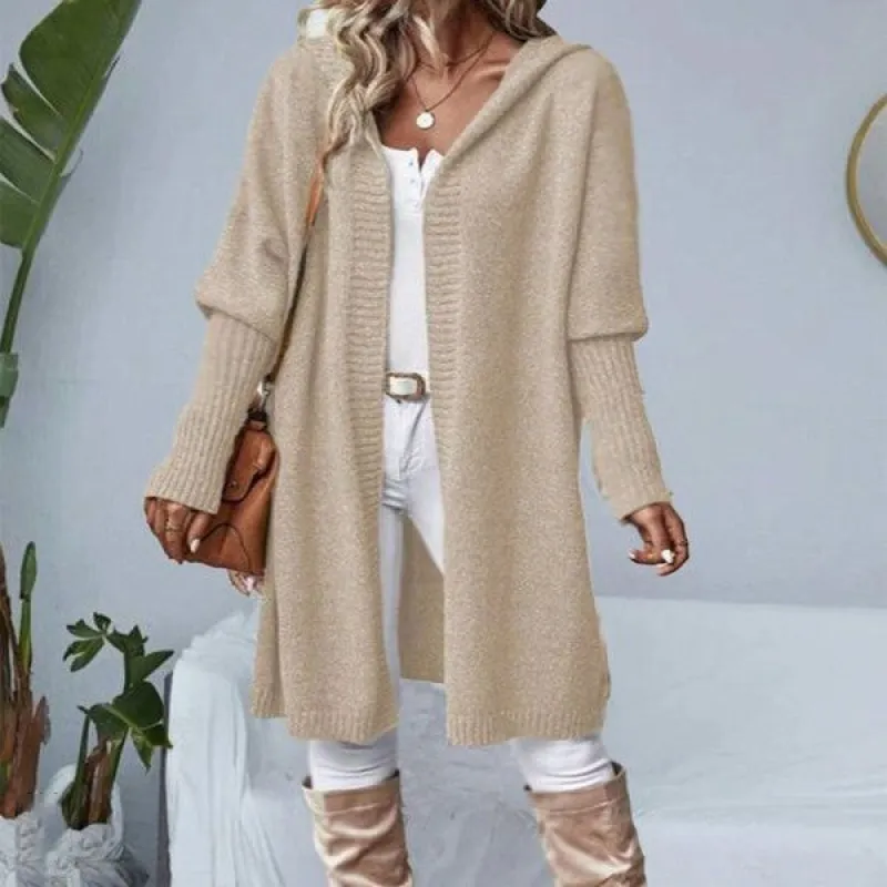 Vintage Grey Hooded Long Sleeve Cardigan sold by Viva Estel
