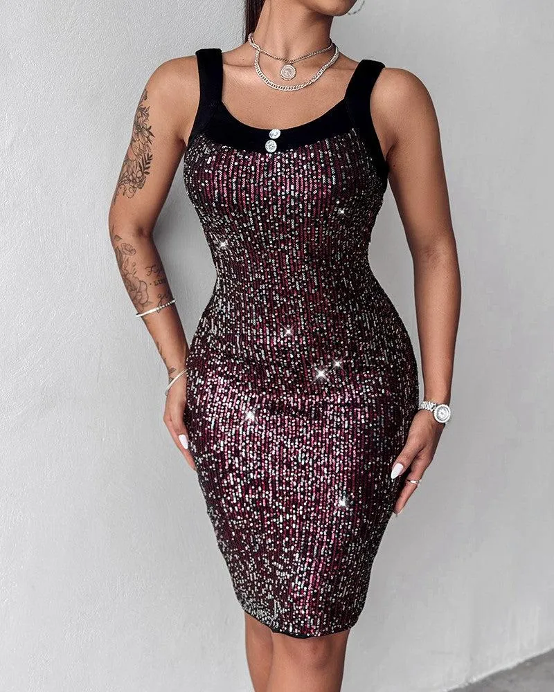 Sexy Coffee Sleeveless Mini Dress sold by Viva Estel product image thumbnail 5