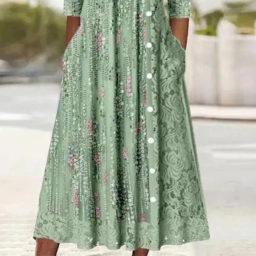Fresh Green Square Neck Midi Dress sold by Viva Estel product image thumbnail 2