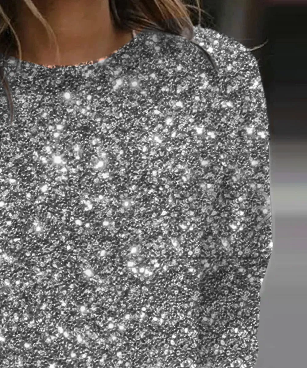 Gorgeous Silver Long Sleeve Top sold by Viva Estel product image thumbnail 2