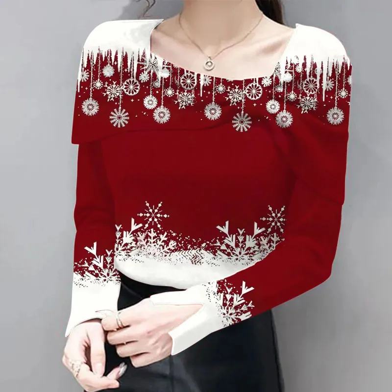 Showy Red Long Sleeve Top sold by Viva Estel