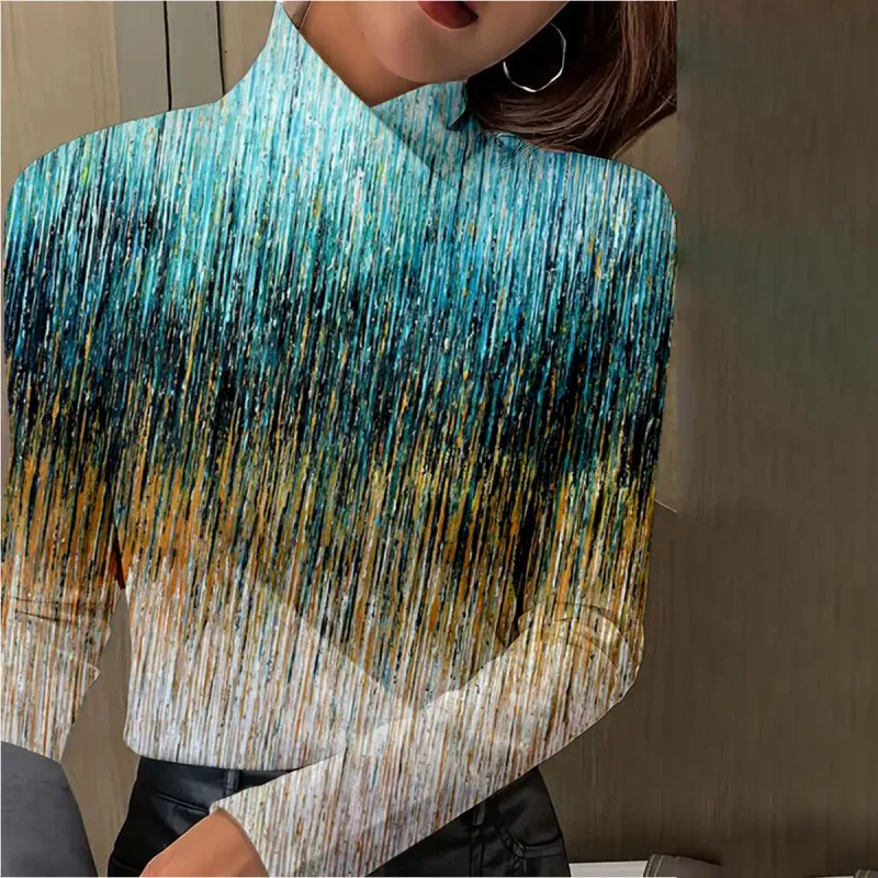 Stunning Mock Neck Long Sleeve Top sold by Viva Estel