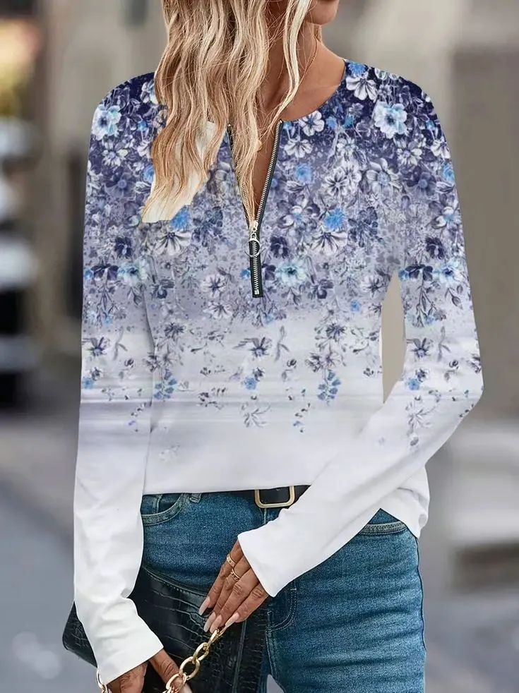 Blue long-sleeved top sold by Viva Estel product image thumbnail 2