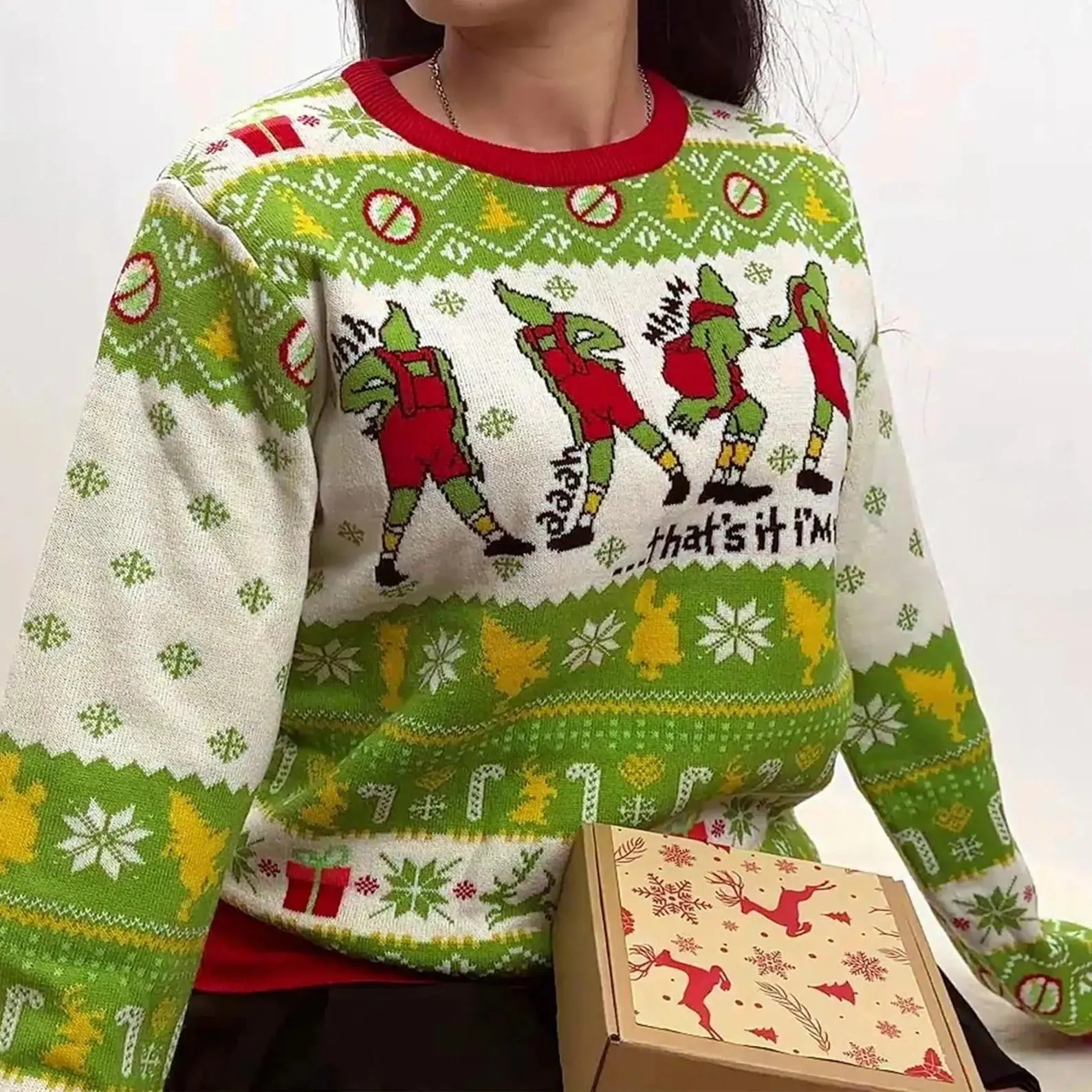 Fresh Green Round Neck Sweater sold by Viva Estel