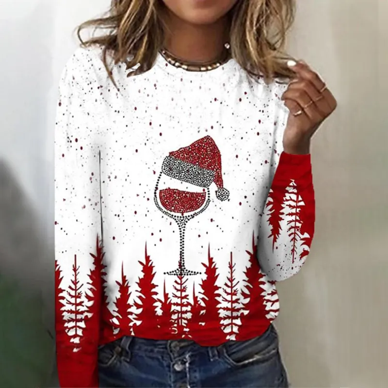 Sparkle Tipsy Santa Wine Glass Top sold by Viva Estel