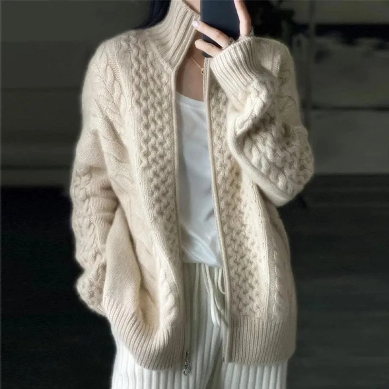 Comfy Plain Long Sleeve Cardigan sold by Viva Estel