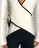 Ivory V-Neck Long Sleeve Sweater sold by Viva Estel