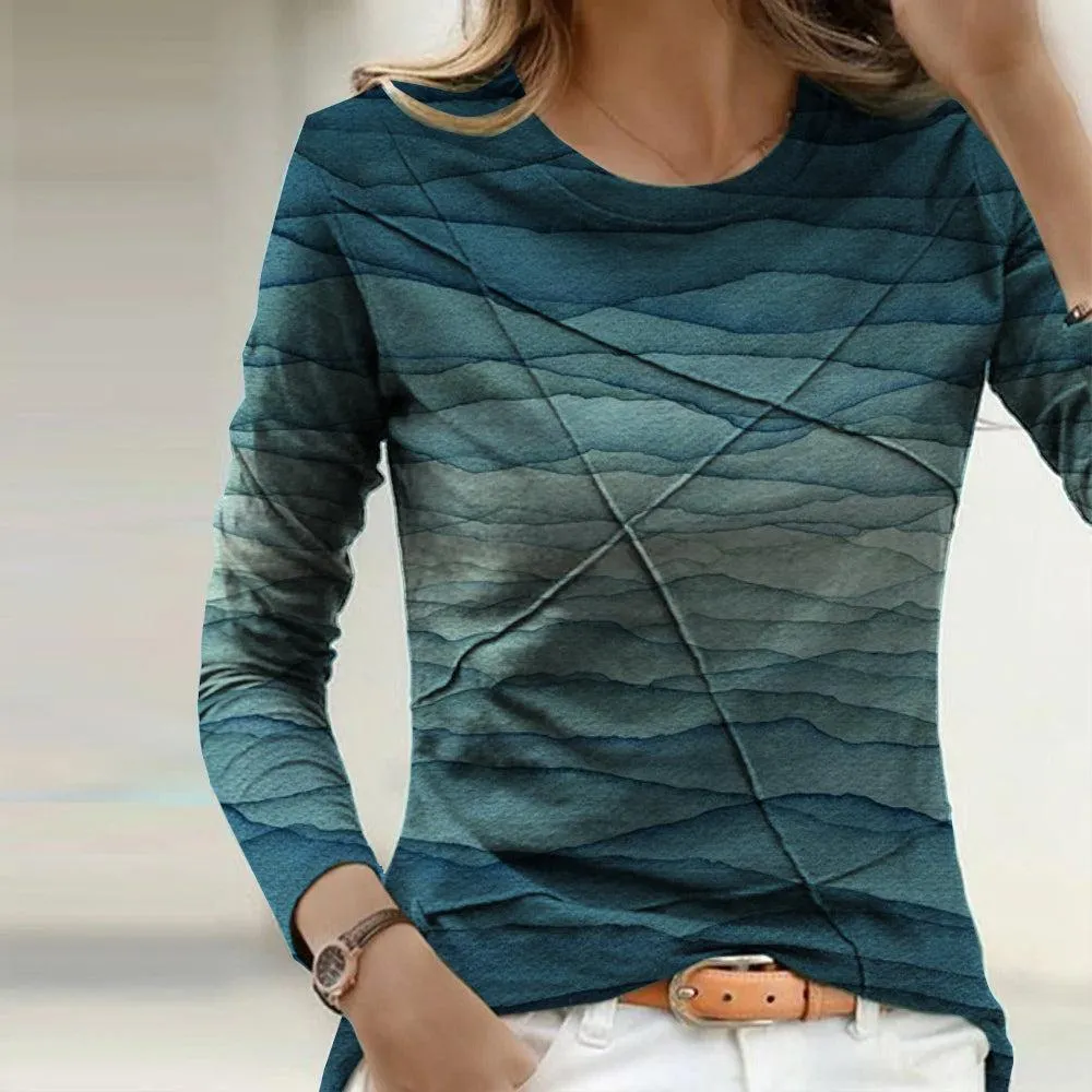 Dreamy Print Round Neck Top sold by Viva Estel