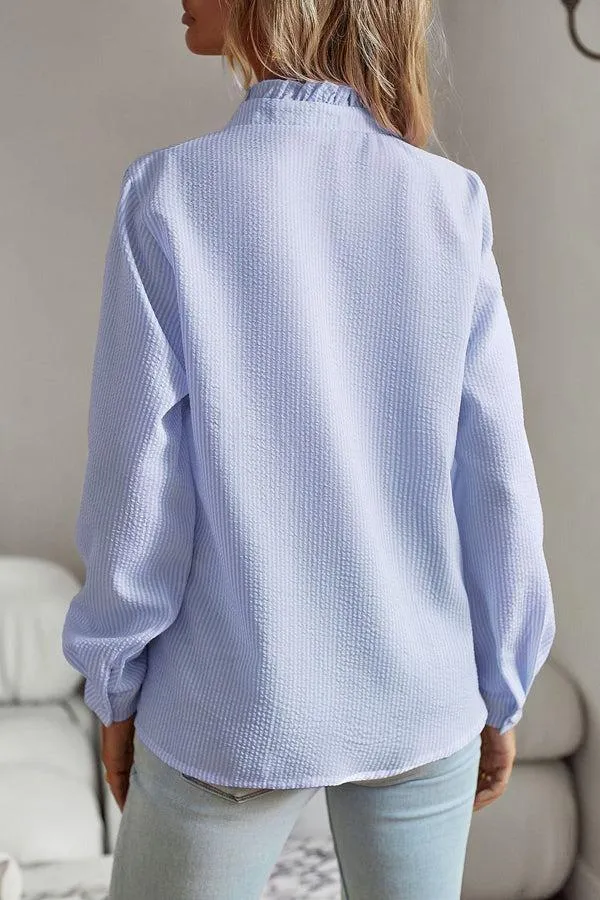 Blue Long Sleeve Print Shirt sold by Viva Estel product image thumbnail 5