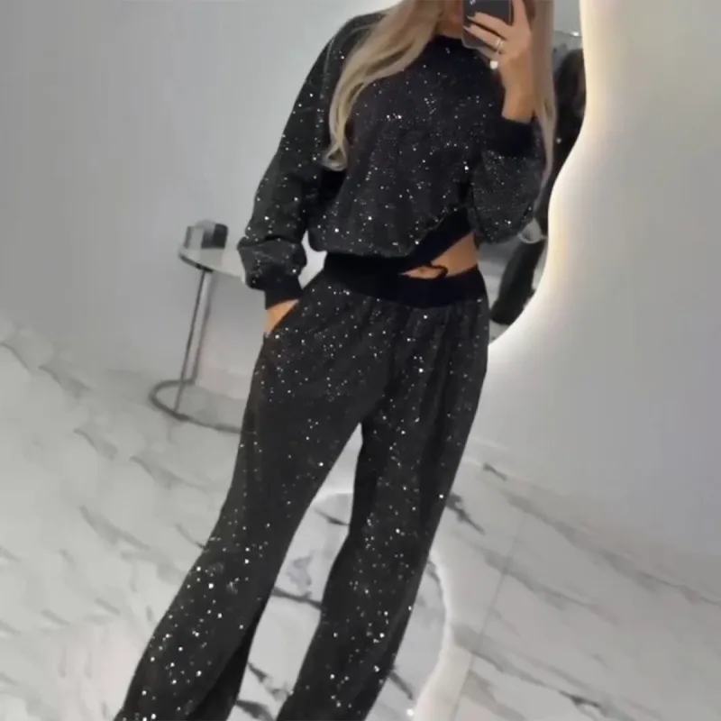 Black Long Sleeve Two Piece Set sold by Viva Estel