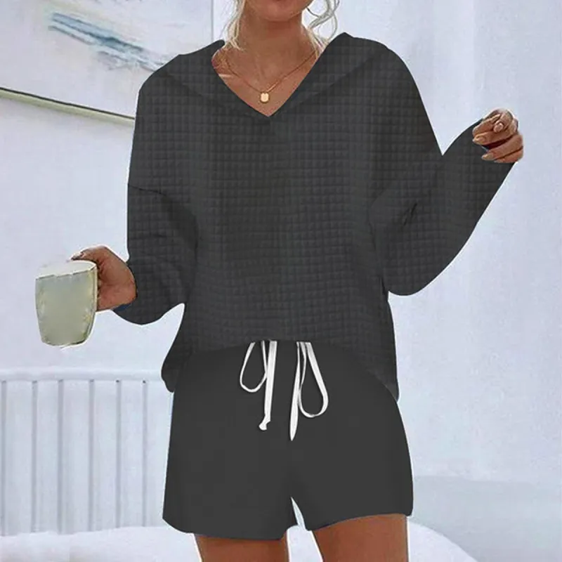 Black Plain Hoodie Two Piece Set sold by Viva Estel