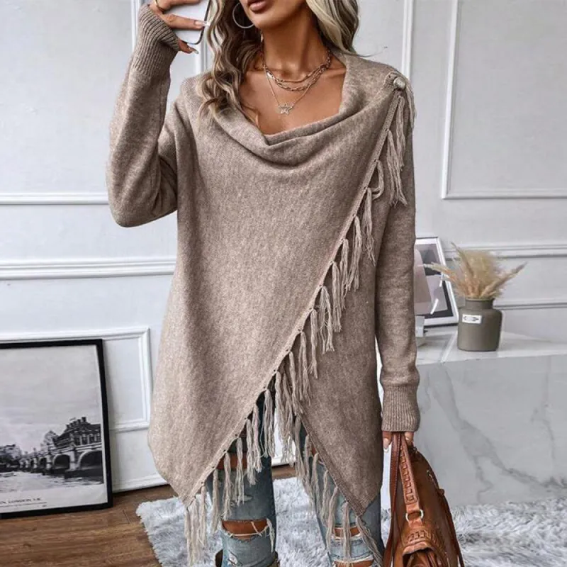 Modern Plain Long Sleeve Sweater sold by Viva Estel