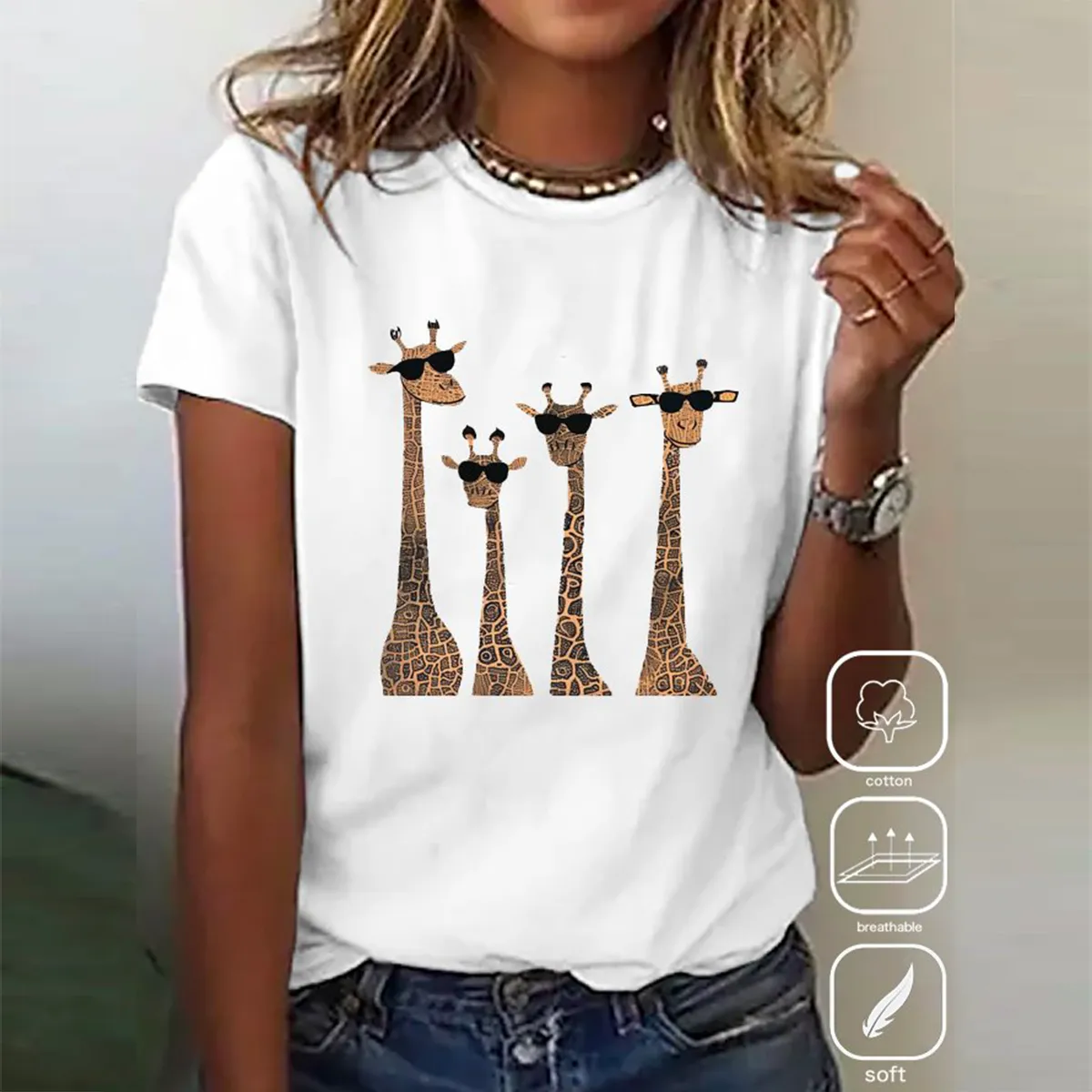 Cute Round Neck Short Sleeve Top sold by Viva Estel