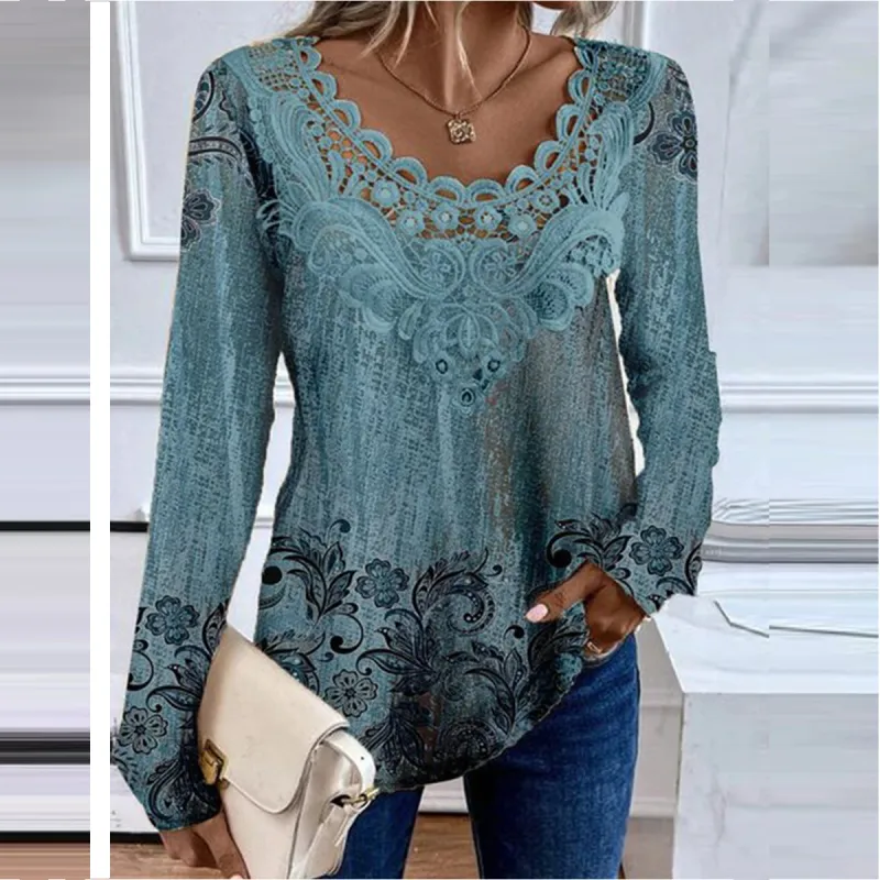 Groovy Blue Long Sleeve Top sold by Viva Estel